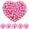 SOFPLATE 500 pièce de Perles Roses de 8mm en Acrylique Perles Rondes en Vrac avec Trou Perles Artisanales Perles D'Espacement pour la Fabrication de Bijoux Accessoires de Bricolage Colliers Bracelets