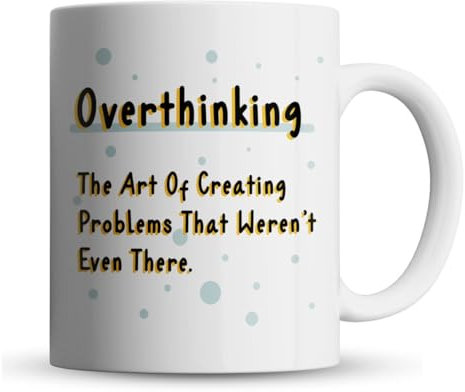 Inky Penguin - Overthinking Funny Definition - Overthinker Gift Mug, Ceramic, 11fl. oz.