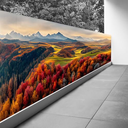 Lumalea Brise Vue Trompe l'oeil - 90x250 cm - Paysage Montagnes 3617689697819