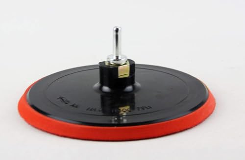 Schleifteller für Winkelschleifer mit Klettverschluss - 100 mm/115 mm/125 mm/150 mm/180 mm - Mittelanschluss 45 mm mit Stützmutter 12 mm (115 mm, Kunststoff)