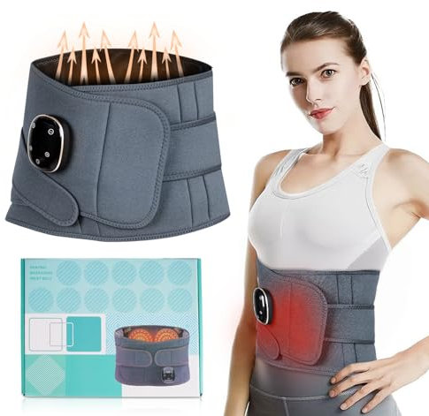 Wärmegürtel für Rückenmassagegerät, Perioden Wärmegürtel mit 5 Wärmestufen & 3 Massagemoden, Abschaltautomatik Wärmegürtel rücke für Bandscheibenvorfälle