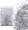 SHUOHONG 100g Glitzer Basteln Kinder, 3 Größen Gemischt Glitter, Groß Glitzer zum Basteln, Feiner Glitzer Wandfarbe, Pailletten Glitzerpulver für Make-up, Karten, Nagelkunst, DIY (Blitzsilber)