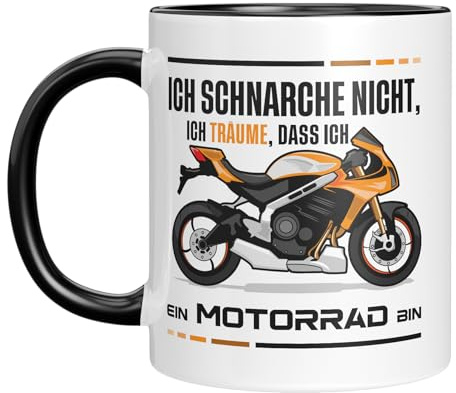 LIEBTASTISCH Lustige Kaffeetasse für Motorrad-Biker | Ich schnarche nicht, ich träume, dass ich ein Motorrad bin | Geschenkidee für Motorradfahrer