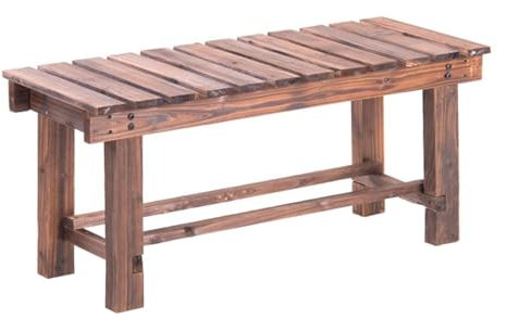 Holzbank, Gartenbank Ohne Lehne, Holzbank Outdoor, Holzbank Ohne Lehne, Sitzbank Holz, Holzbank Klein, Holzbank für Draußen, Multifunktionale Lattenbank für Veranda, Nachttisch, Terrasse, Innenhof(90C