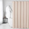 Bingobang Shower Curtains Set for Bathroom with 12 Hooks, Mould Mildew Proof Resistant, Waffle Fabric Bath Bathtub Curtain Washable for Wet Room (Blush Pink, 71 x 71 Inch)