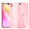 Noyabox für iPhone XR Transparent Glitzer Hülle mit 2 Panzergläsern, Handyhülle Silikon Funkelnd Weich Leicht Kratzerfest TPU Case, Rosa