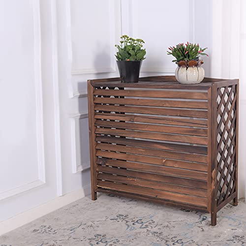 HYUFEIAO Cremagliera per condizionatore d'Aria in Legno per Esterni Supporto per Fiori per condizionatore d'Aria Griglia in Legno massello con persiane anticorrosione per Tende a Guscio (di