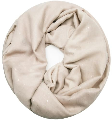 Gloop Damen edler einfarbiger Loop Schal Schlauchschal,Unifarben Tuch, leichter Schlauchschal 01122-01123-P