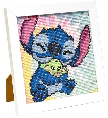 LAISU Diamond Painting mit Holzrahmen, Kleine 20x20cm Cartoon 5D Diamant Malerei Bilder für Kinder ab 6 Jahre, Jugendliche und Erwachsene Anfänger, DIY Mosaikherstellung Kit Kunst Bastelset