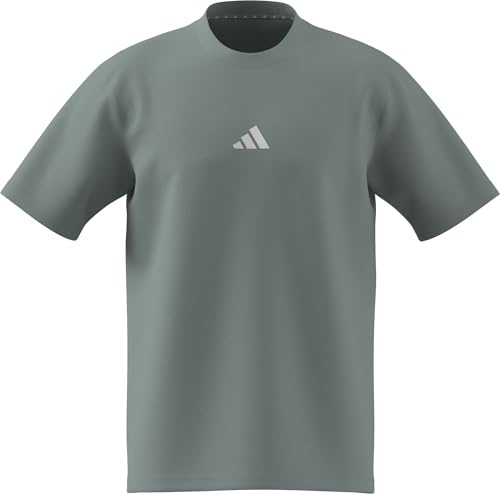 adidas Men's Essentials SMALL Logo Single Jersey Tee, Wonder Sage/White, XXL
