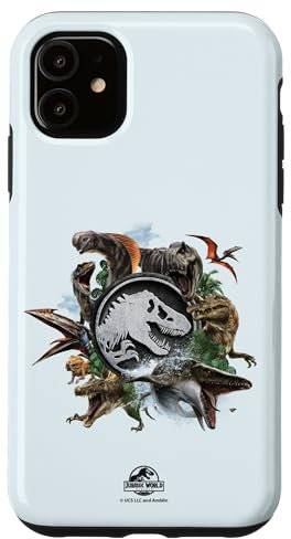 Jurassic World Rebirth Circle Logo Dinosaurs Case for iPhone 11