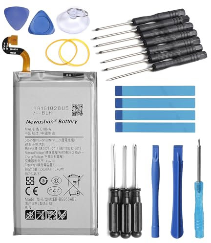 NEWASHAN Batterie EB-BG955ABE EB-BG955ABA Compatible avec Samsung Galaxy S8 Plus S8+ SM-G955 SM-G955F SM-G9550 Téléphone Portable Smartphone Li-ION Accu Pile 3,85V 3500mAh avec Kit Outils