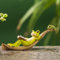 Garten Deko Draußen Figuren, Frosch Dekofigur Garten, Frosch Gartendeko Für Draußen Wetterfest, Tiere Ornament Harz Statue Teichfigur Miniteich Solarbrunnen Garten Balkon Teiche Deko
