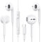 2 Pack USB C Kopfhörer Kopfhörer mit Kabel USB C In Ear Kopfhörer Kopfhörer mit Mikrofon Ohrhörer Typ C Kompatibel mit iPhone 15/15 Plus/15 Pro/15 Pro Max/16/iPad Pro/Air/Mini/Galaxy S24 S23 S22 S21