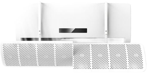 XIUCAI Deflettore Aria Anti-Condensa per Condizionatori, Controllo Direzione Aria 360° a 8 Pale, Accessorio Universale per Split a Parete,30 * 90cm