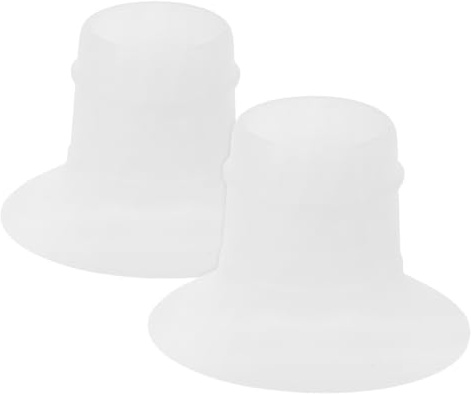 Manueller Pumpenflanscheinsatz 28mm auf 24mm, 2 Stück | Silikon, Frosted Transparent, für Mobile Nutzung, Passgenaues Zubehör für 28-MM Flansche