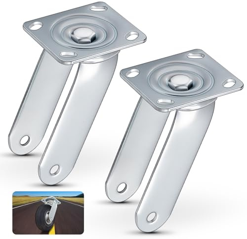 Otoolling 2 Stück 25,4 cm schwere, pneumatische Lenkrolle, nur Lenkrolle, Gabel-Joch-Rig-Rahmen, tolerierbar, 798 kg, korrosionsbeständige verstärkte Grundplatte und Kugelrennen, für industrielle