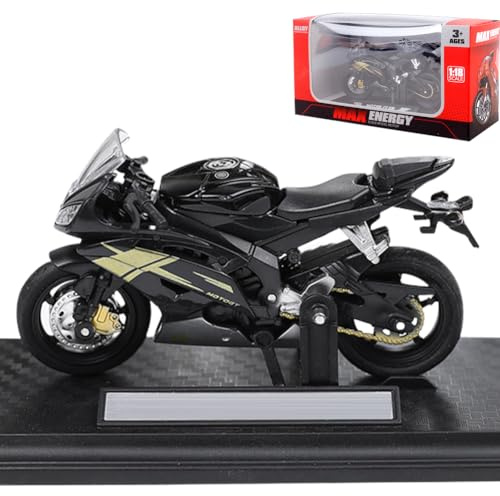SZJFYMQ Motorradmodell, Motorrad Modell Kompatibel für Diecast Motorrad Modell Mini Moto Geschenk für die Motorradmodellausstellung (Schwarz)-Geeignet für Erwachsene oder Jugendliche