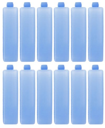Kisangel 12 Pièces Blocs Réfrigérants Bleus Réutilisables en Pe pour Ventilateur Climatiseur et Réfrigérateur, Haute Efficacité de Refroidissement, pour Transport en Chaîne du Froid et