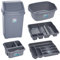 5 Piece Silver Kitchen Bin Set