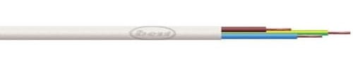 Merriway BH01456 3-Core Round Flex Cable, 2183Y 1.0mm White, 10 Metres (33 feet)