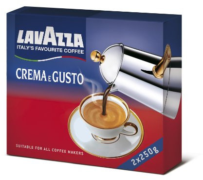 Lavazza Miscela di Caffè Crema e Gusto, 2 x 250g