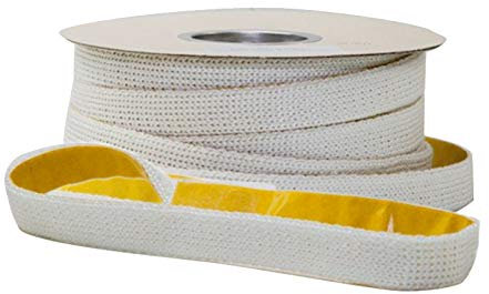 Flat Stove Rope 25mm Wide x 2mm Thick Self Adhesive, Sold Per Meter
