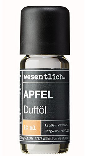 wesentlich. Duftöl Apfel 10ml - feiner Duft für Diffuser und Lampe - als Raumduft oder zur Kerzenherstellung - pure Premium Öle aus Deutschland