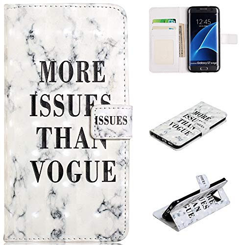 Handyhülle S7 Edge Wallet Case 3D Malerei Farbiges Leder Tasche Flip Schutzhülle Anti-Scratch Shell Back Cover Folio Hüllen Schale Schutzhüllen für Samsung Galaxy S7 Edge ,Mehr Ausgabe als Vogue