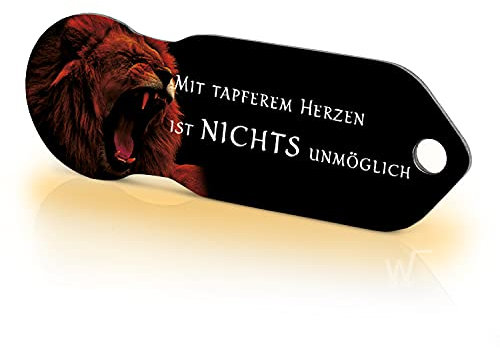 Einkaufswagenlöser Mit tapferem Herzen/Schlüsselanhänger Einkaufschip mit Schlüsselfundservice/Abziehbarer Einkaufswagenchip Metall, Chip Einkaufswagen, Key Finder / 1 Stück