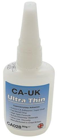 CA-UK Ultra Thin Cyanoacrylate Instant Adhesive, Wicking Bond, 50g
