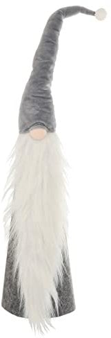Mr Crimbo Large Gonk Christmas Tree Topper Grey White Long Beard 90cm