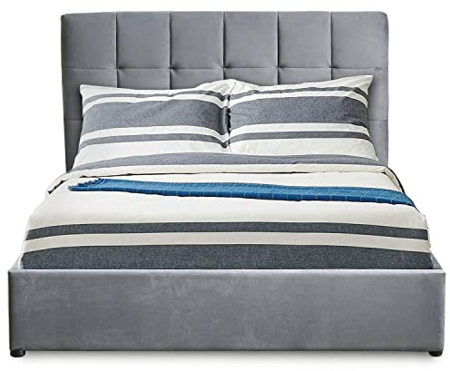 Menzzo Bett, silberfarben, L169 x T217 x H106 cm