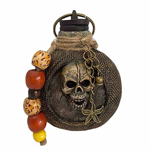 Flasque à rhum pirate pour liqueur, flasque à alcool crâne classique pouvant contenir 8 oz, flasque personnalisée, flasque avec bouchon à ne jamais perdre et manchon de protection à large ouverture