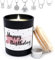 *Alster Herz* Happy Birthday, Sojawachs Duftkerze im Glas mit Spruch, Schmuckkerze als Geschenk, liebevolle Geschenkidee für Familile Freundin Freund (Schwarz)