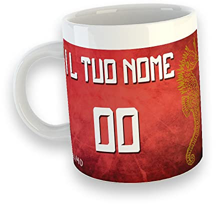 Macte Animo Tazza Mug in Ceramica Personalizza con Nome e Numero Colazione Idea Regalo Squadra del Cuore Tifosi Granata Salerno Papà Nonno Natale Compleanno Calcio Pallone Italia