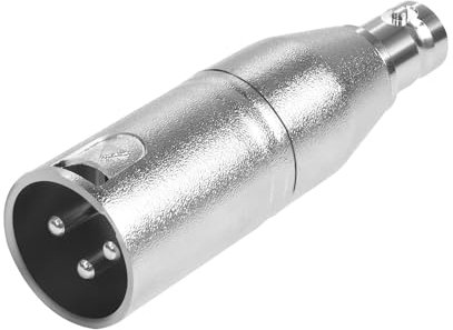 QIANRENON XLR Stecker auf BNC Buchse Audio Adapter Konverter 3 Pin XLR auf BNC Koaxial Analog Video Anschluss, Erweitert Umwandlung XLR/BNC, für Mikrofone Audiokamera RF Mischpulte