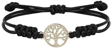 MILAKOO Bracelet Femme Arbre de Vie Fait main Tressé Chaîne de Corde Réglable Bracelet Arbre de Vie Cadeaux pour Femmes Maman