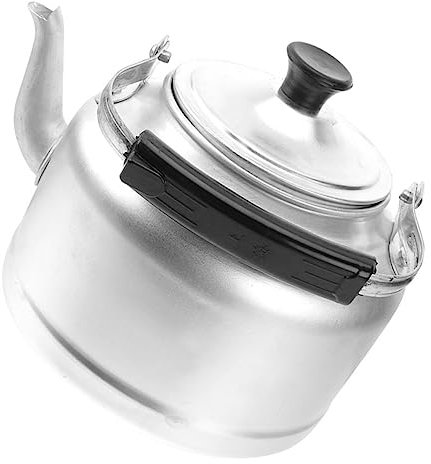 TOPBATHY tetera de aluminio caldera de estufa hervidor de agua de aluminio tetera de kung fu jarra cafetera jarra para cafe hervidores de agua de aluminio hervidor de agua hirviendo Silver