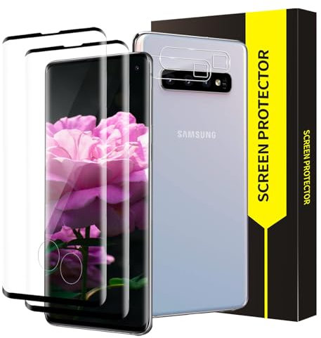 Bodyguard 2 Stück Schutzfolie für Panzerglas für Samsung Galaxy S10, 2 Stück Kamera Schutzfolie für Samsung S10, 9H Härte, 3D-Volle Bedeckung, Sensitive Touch, HD Klarsicht S10 Displayschutzfolie