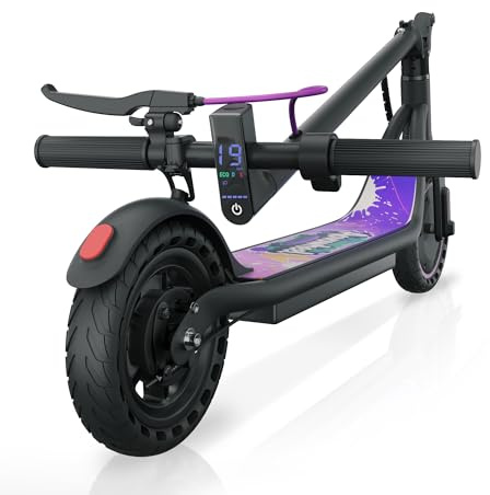 Aovowheel Electric Scooter for Adults, Folding E Scooter with 350W/500W Motor 16/24 Mph Top Speed, Max 19-23 Miles Long Range, 8.5''/10''/14''Tires Commuting Scooters with Dual Brakes System, APP