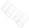 Cabilock 2pcs Freezer Partition The Wire Storage Bins Freezer Wire Racks Deep Freezer Storage Racks Refrigerator Wire Organizers Freezer Wire Baskets Freezer Basket Organizers Iron White