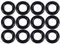 Asuinxurr Schwarz 9 MM X 2.0 mm Rubber Dichtscheiben Oil Seal O Rings 12 PCS