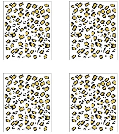 UNVOJL 4 Sheets Leopard Print Temporary Tattoo Sticker Transfer Stickers Leopard Face Stickers Festival Party Stage Makeup Stickers for Halloween Party