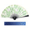 yozhch Large Folding Hand Fan, Chinese Style Handheld Paper Fan, Black Border Bamboo Fan, Golden Silk Lining Gift Box Package (Orchid)