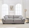 AUKWIK Modernes 2 Sitzer Sofa Doppelsofa, Kleines Stoffcouch mit Armlehne, Ecksofa Couch Loungesofa mit 2 Kissen für Wohnzimmer/Wohnung/Büro, Grau