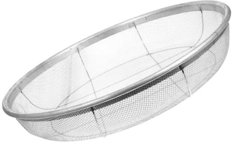BESPORTBLE 2mm Fine Mesh Soil Sieve – Heavy-Duty Iron Garden Sifter for Soil, Sand, Compost & Grains (42cm x 42cm, Ergonomic Handle)