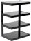 Norstone Esse Stand Mobile Hi-Fi, 4 Ripiani, Nero