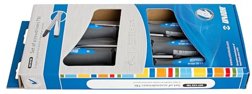 Unior 611985 - Juego de 5 destornilladores planos y Phillips TBI en caja de cartón Serie 607CS5TBI