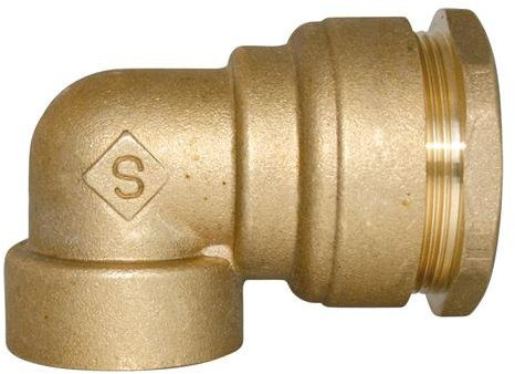 Somatherm - Raccords Laiton tubes PEHD - Coude laiton 90° femelle 3/4 (20/27) pour tube PE Ø25 -